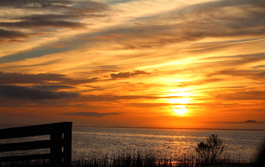 Sunset Over The Sea Photograph by Cynthia Guinn