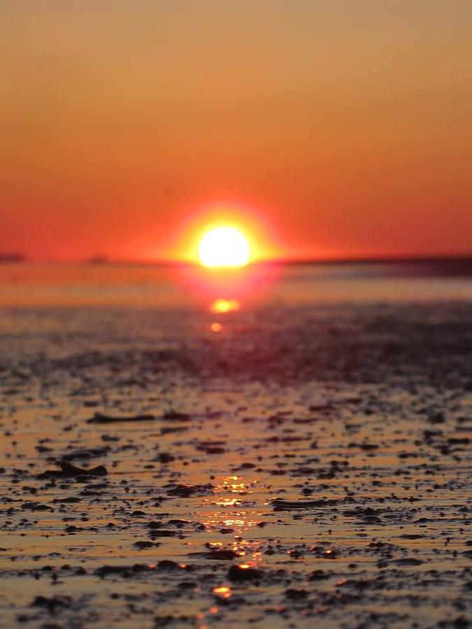 Sunset Photograph - Sunset over the Sea by Laura Henry