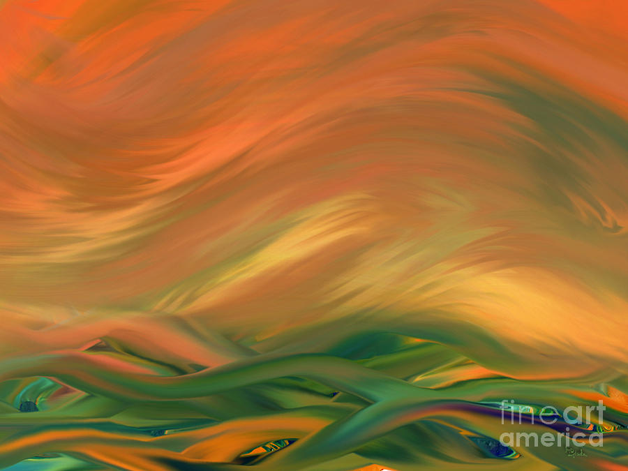 Sunset over the sea of worries Digital Art by Giada Rossi