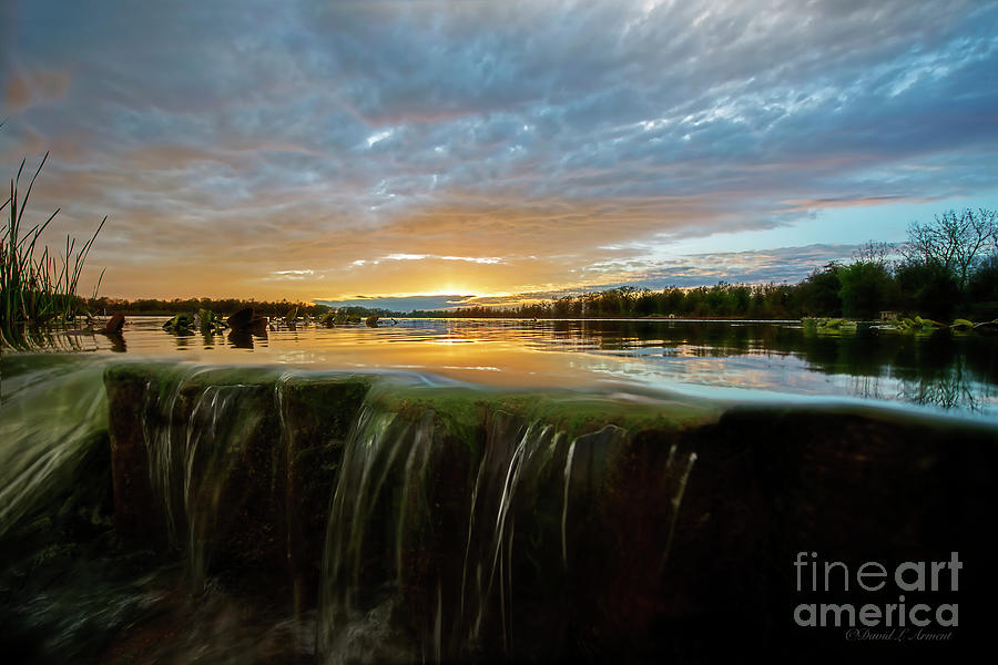 Sunset over the Spillway Photograph by David Arment
