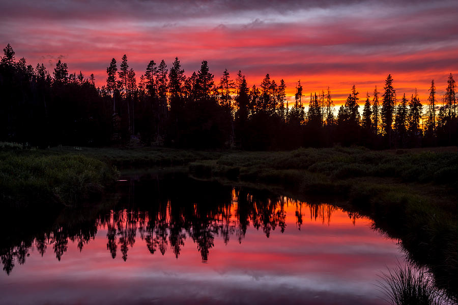 Sunset Over the Stillwater. Uinta Mountains, Utah Photograph by TL Mair