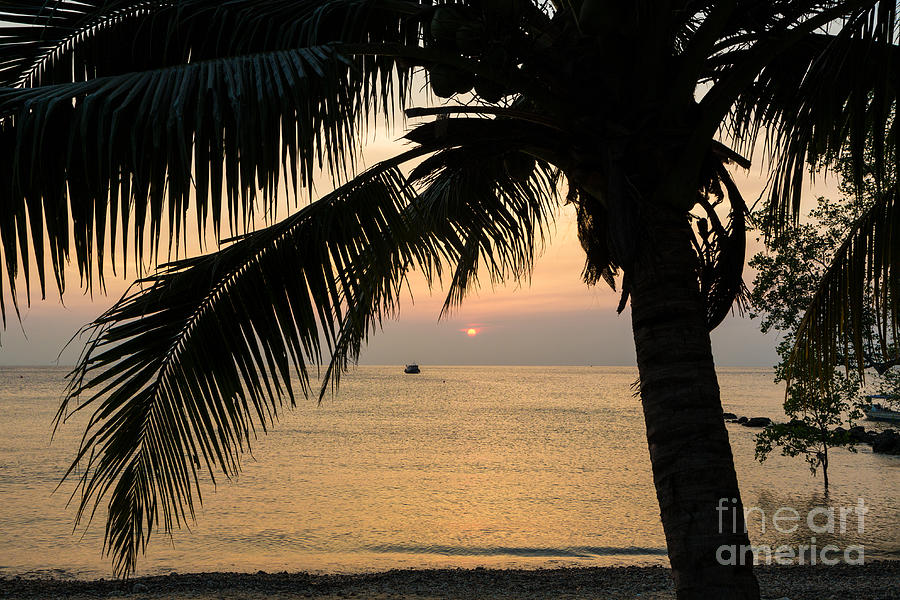 Sunset over Tioman island Photograph by Didier Marti