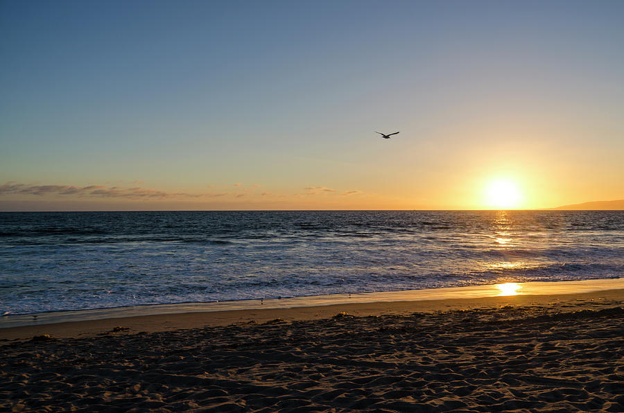 Sunset over Venice Beach Venice CA Photograph by Toby McGuire