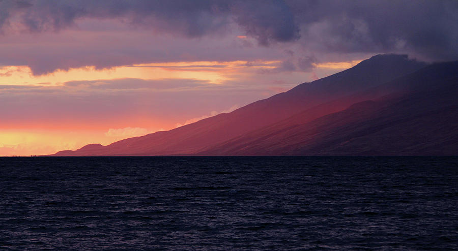 Sunset over West Maui Photograph by Robin Street-Morris