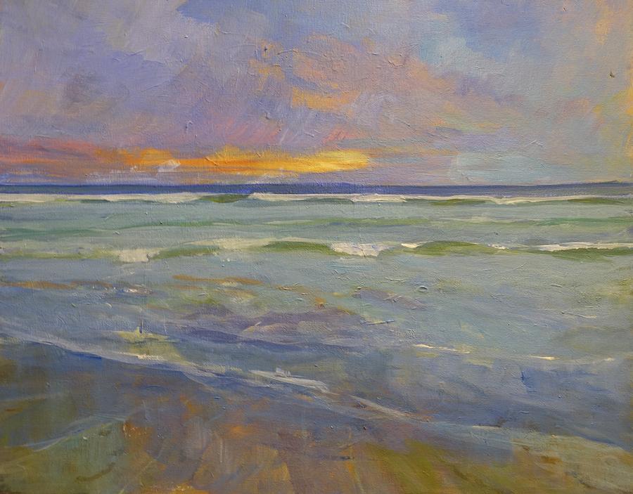 Sunset Painting - Sunset Pacific Beach by Jim Noel