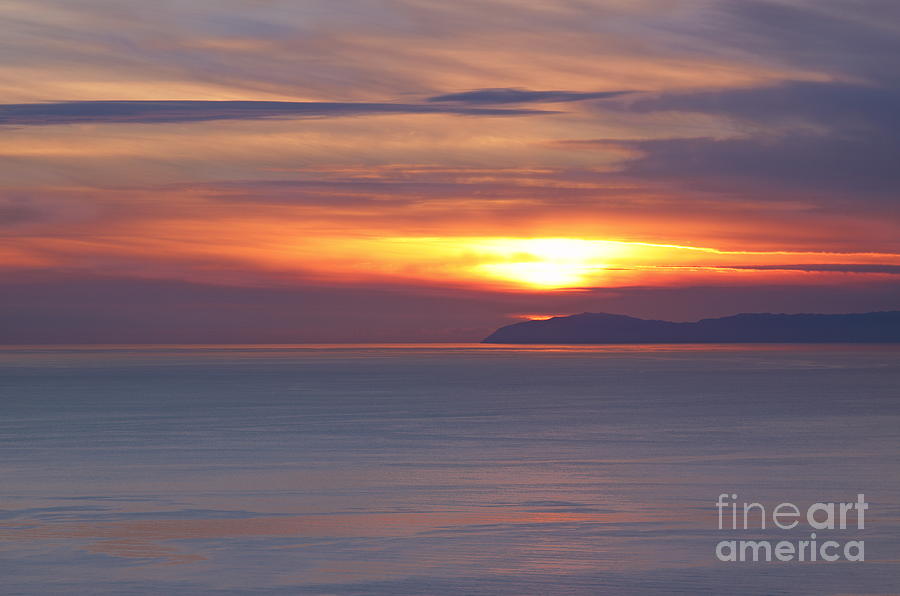 Sunset. Pacific Ocean and Catalina Island Photograph by Viktor Savchenko