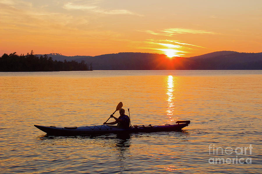 Sunset Paddle Photograph by Alice Mainville