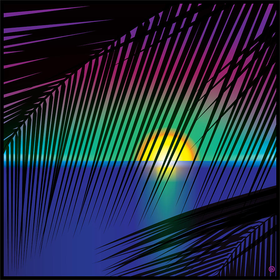 Sunset Palms Digital Art by Gary Grayson