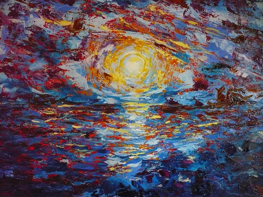 Sunset Pandora Painting by Ericka Herazo