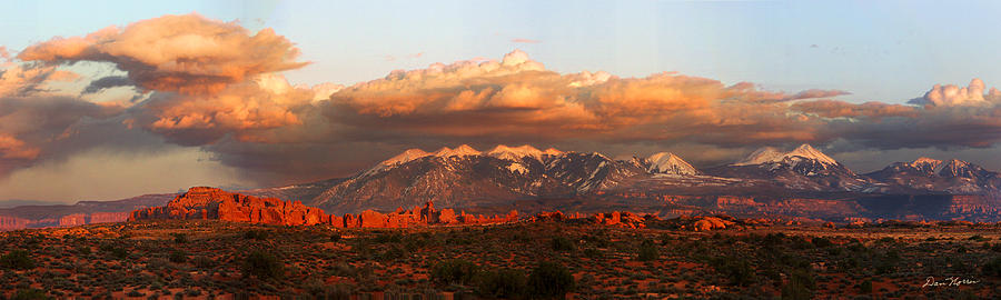 Sunset Panorama in Arches National Park Photograph by Dan Norris