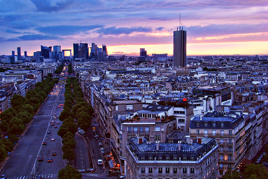 Sunset - Paris - France Photograph by Nikolyn McDonald