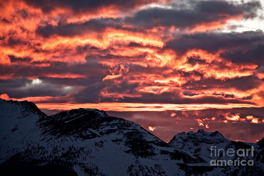 Sunset Peaks Photograph by Linda Bianic