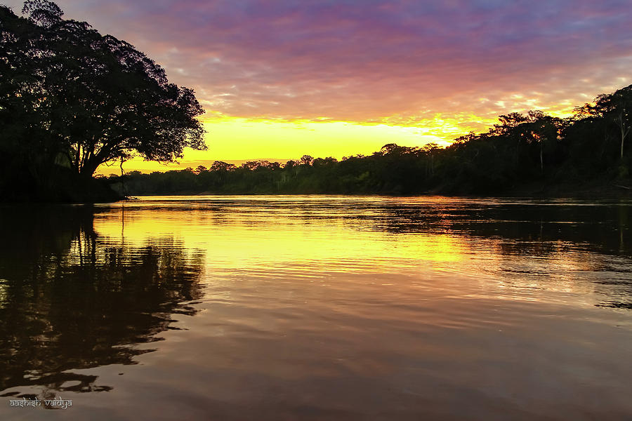 Sunset, Peruvian Amazon Photograph by Aashish Vaidya