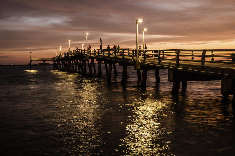 Sunset Pier Photograph by Kelly Kennon