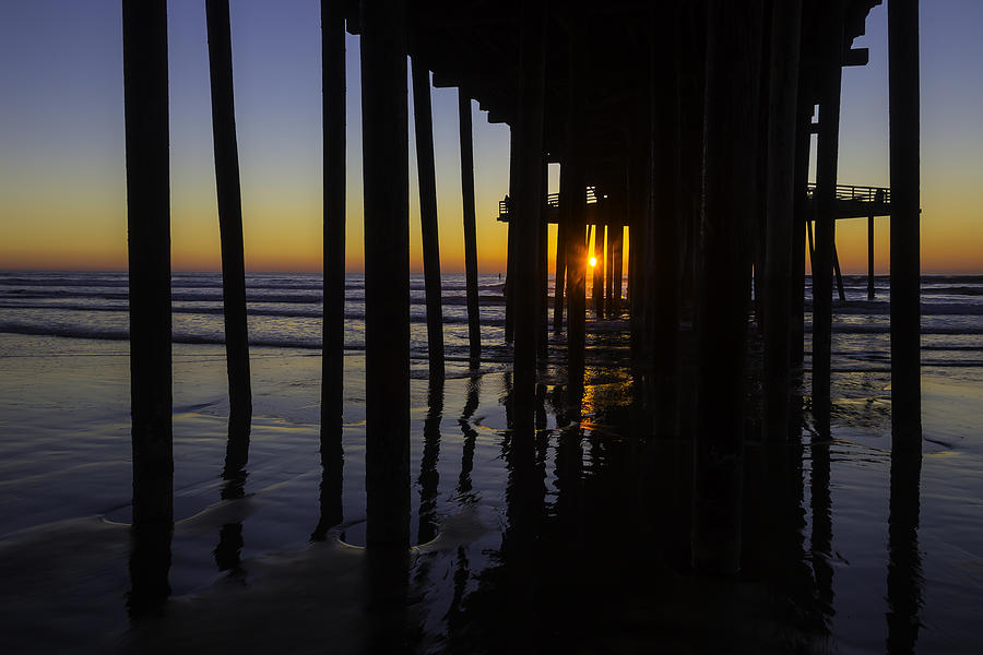 Pier Photograph - Sunset pismo Beach by Garry Gay