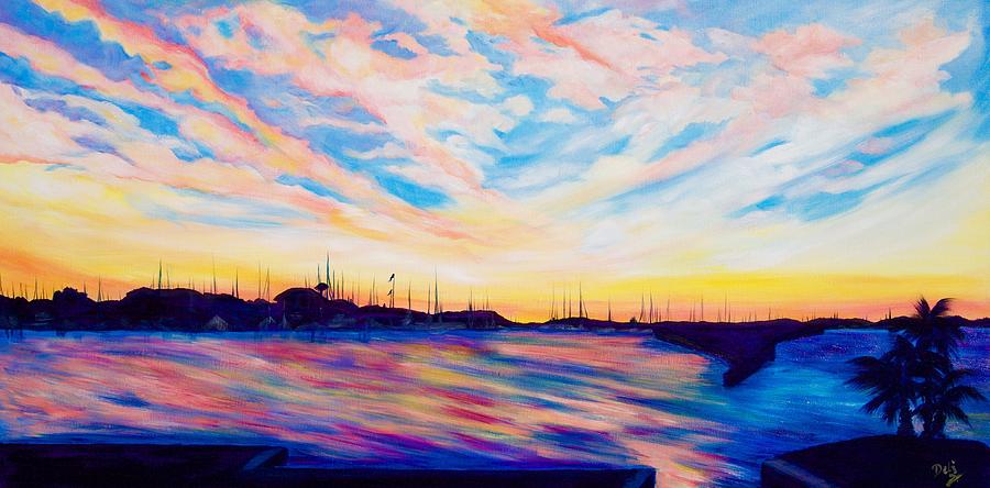 Sunset Point Painting by Debi Starr