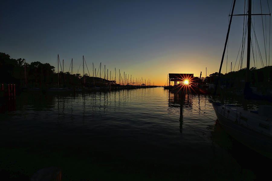 Sunset Pointe at Fly Creek Marina Photograph by Judy Vincent