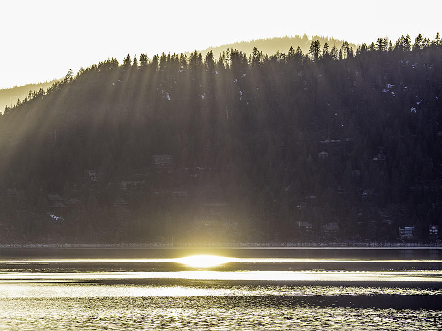 Sunset Rays, Lake Tahoe Photograph by Martin Gollery