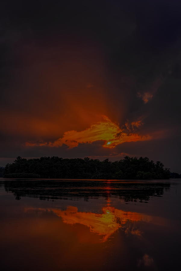 Sunset Rays Over Lake Wausau Photograph by Dale Kauzlaric