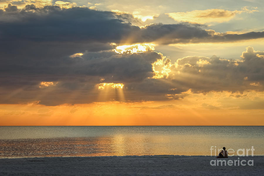 Sunset Rays Over the Gulf Photograph by Liesl Walsh