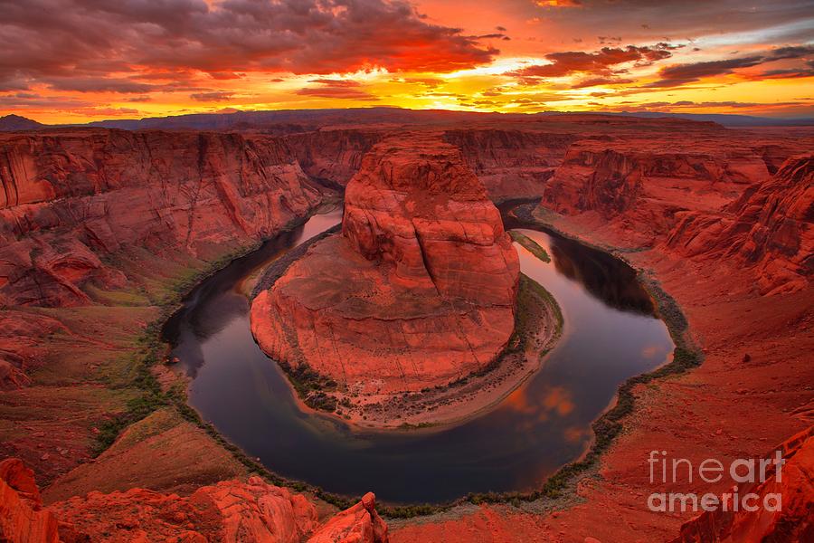 Sunset Refections At Horseshoe Bend Photograph by Adam Jewell