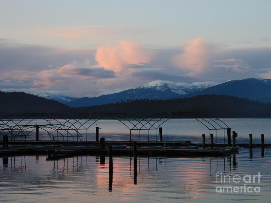 Mountain Photograph - Sunset Reflecting off Priest Lake by Carol Groenen