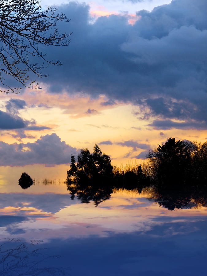 Sunset Reflection At The Lake Photograph by Gill Billington