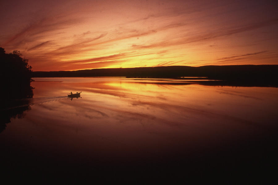 Sunset Reflection Fishing Photograph by Blair Seitz