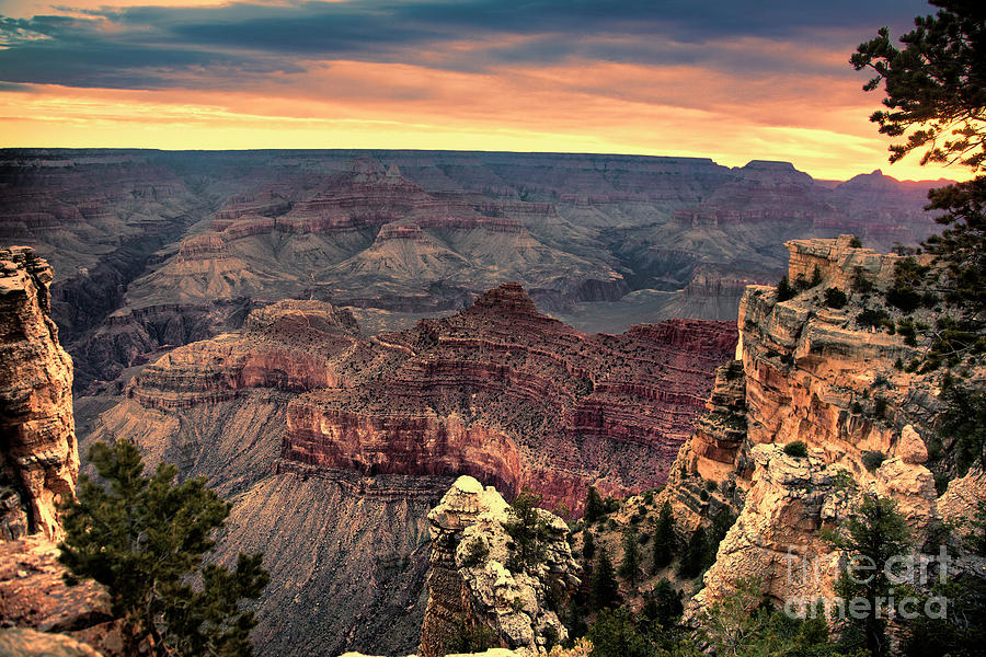 Grand Canyon National Park Photograph - Sunset Reflection Grand Canyon  by Chuck Kuhn