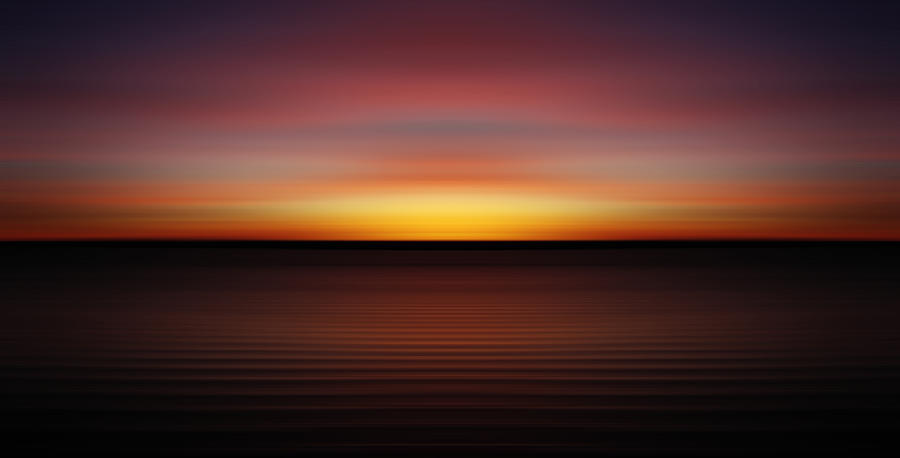 Mountain Digital Art - Sunset Reflection by Pelo Blanco Photo