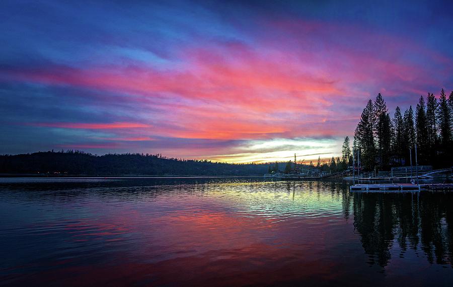 Sunset Reflections at Bass Lake Photograph by Lynn Bauer