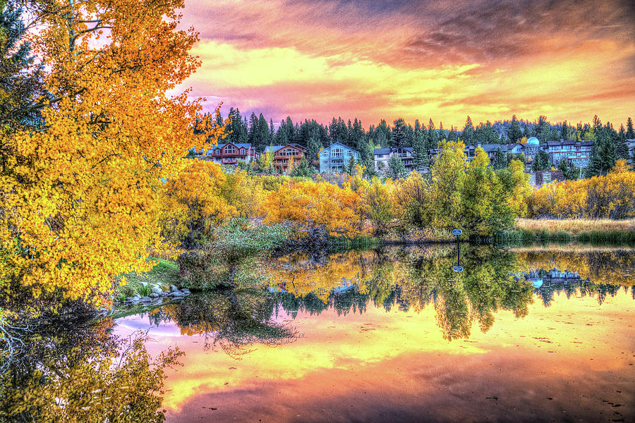 Sunset Reflections in Mammoth Lakes Photograph by Lynn Bauer