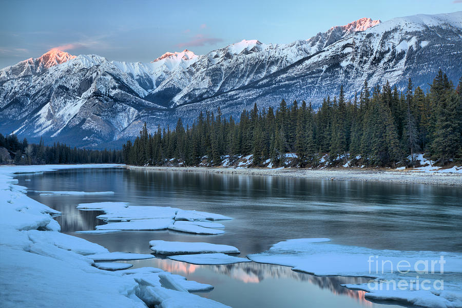 Sunset Reflections In The Athabasca Photograph by Adam Jewell
