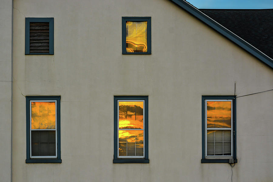 Sunset Reflections on Chapel Photograph by Tana Reiff
