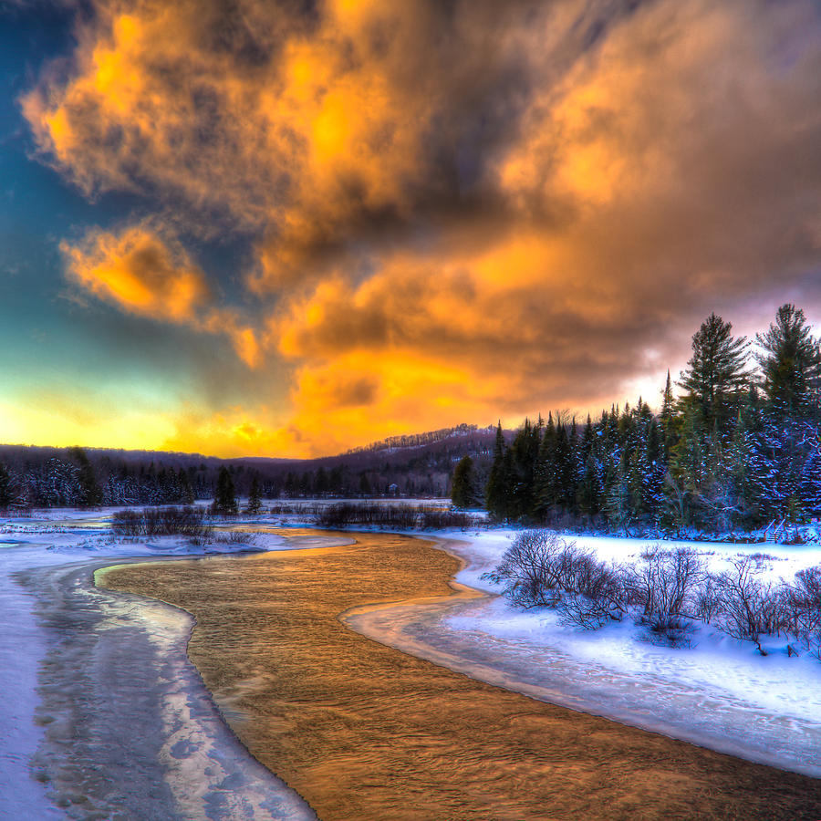Sunset Reflections on the River Photograph by David Patterson