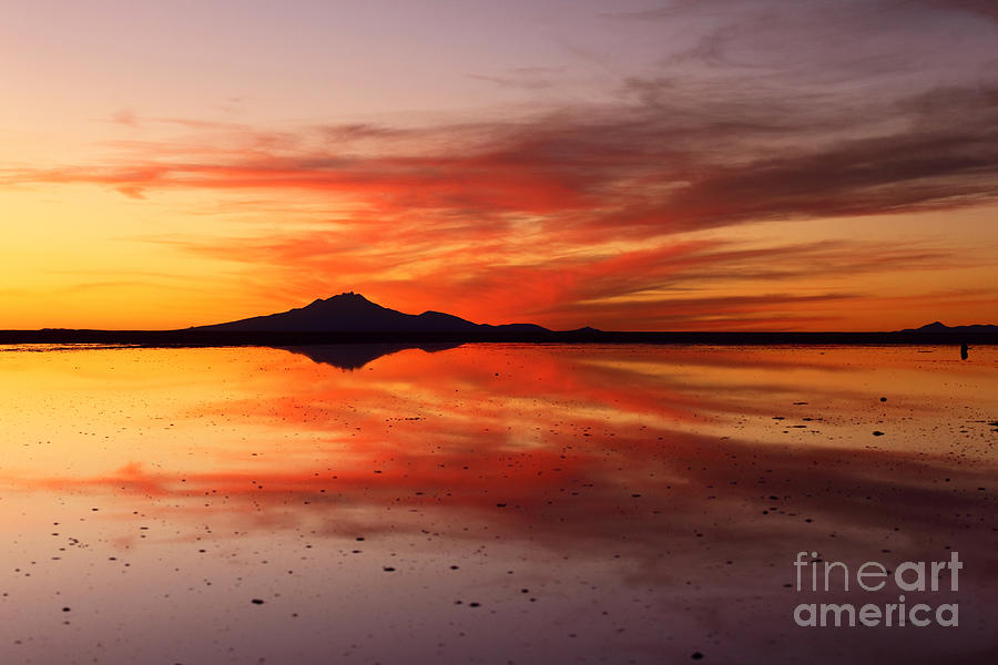 Sunset Reflections Salar de Uyuni Photograph by James Brunker