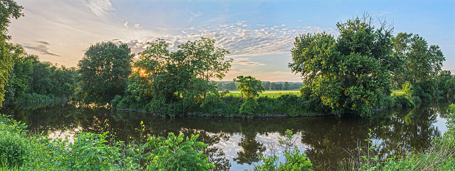 Sunset River Pano Photograph by Angelo Marcialis