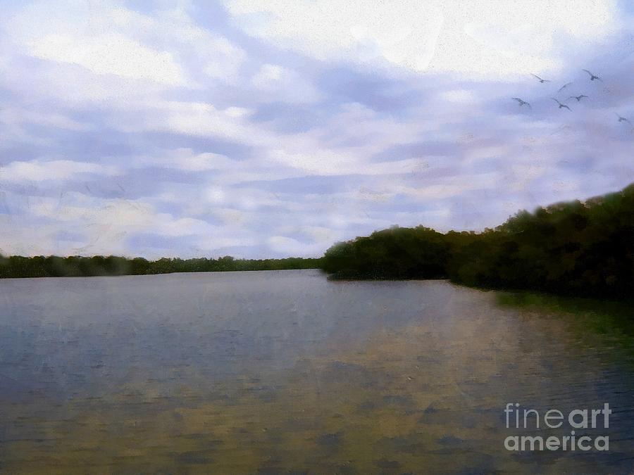 Sunset River Painting by RC DeWinter