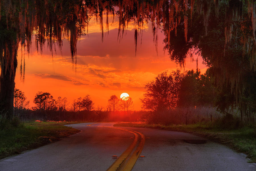 Sunset Road Photograph by Justin Battles