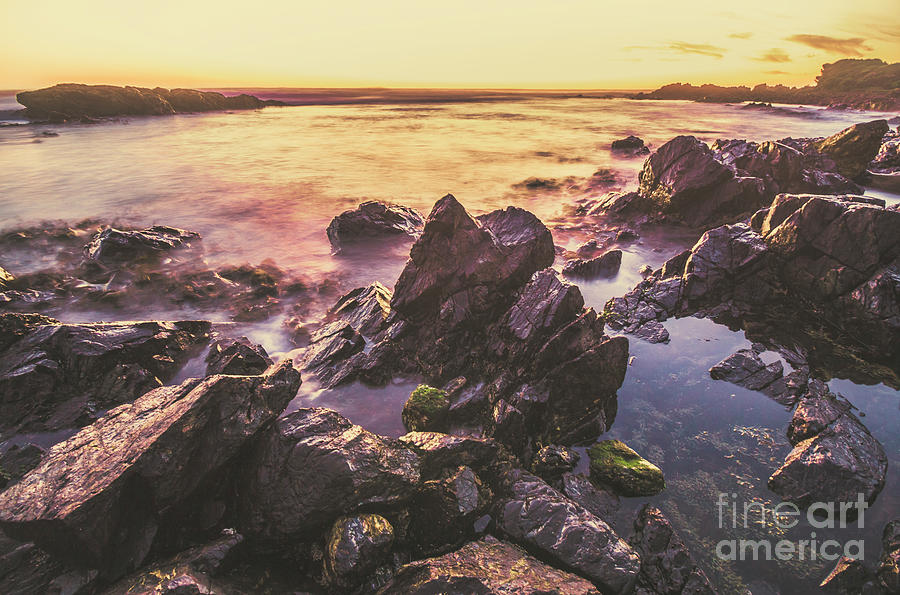 Sunset rock pools Photograph by Jorgo Photography