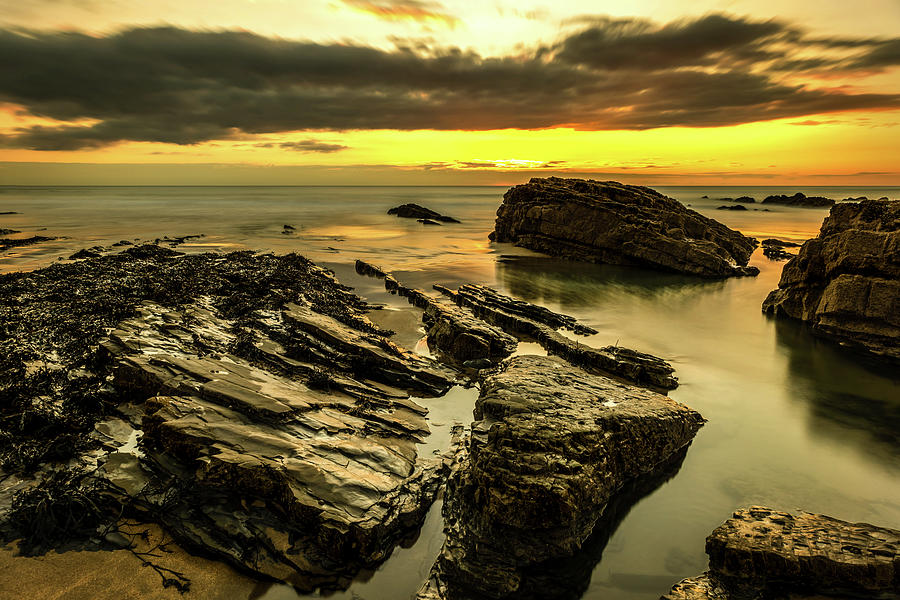 Landscape Photograph - Sunset Rocks by Nick Bywater