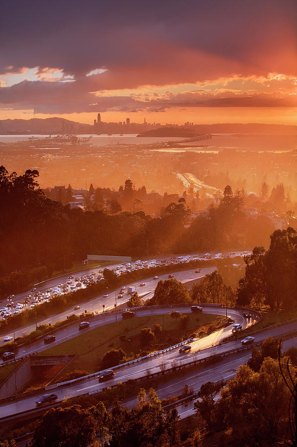 San Francisco Photograph - Sunset Rush by Vincent James