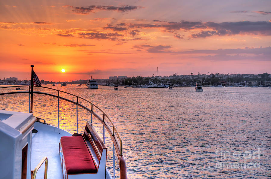 Sunset Sail Photograph by Eddie Yerkish