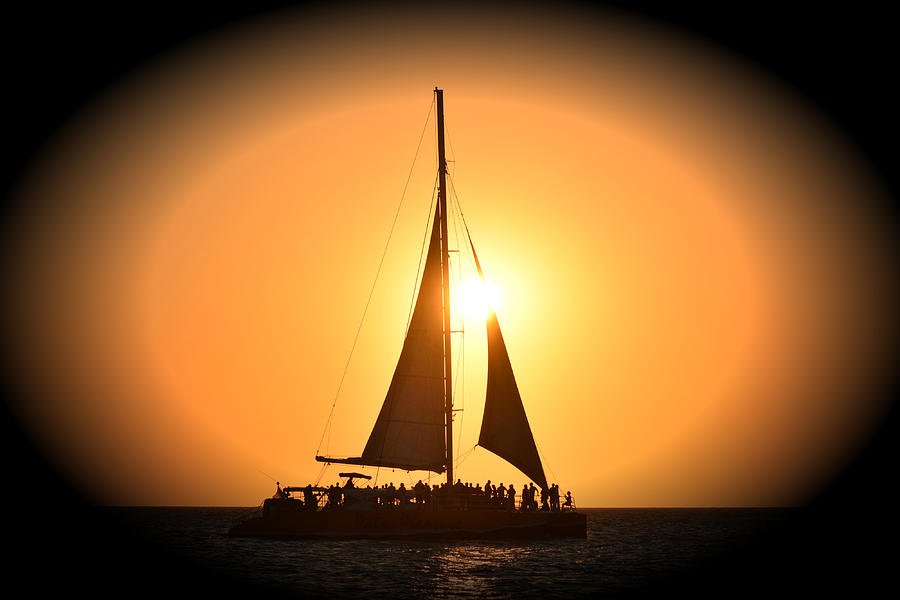 Sunset Sail Photograph by Gary Smith