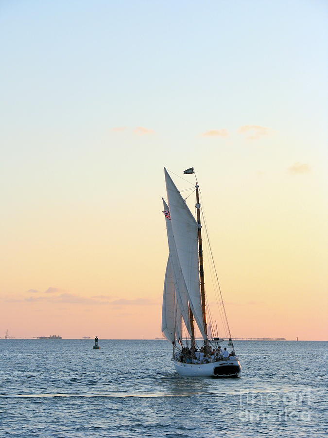 Sunset Sail II Photograph by Keiko Richter