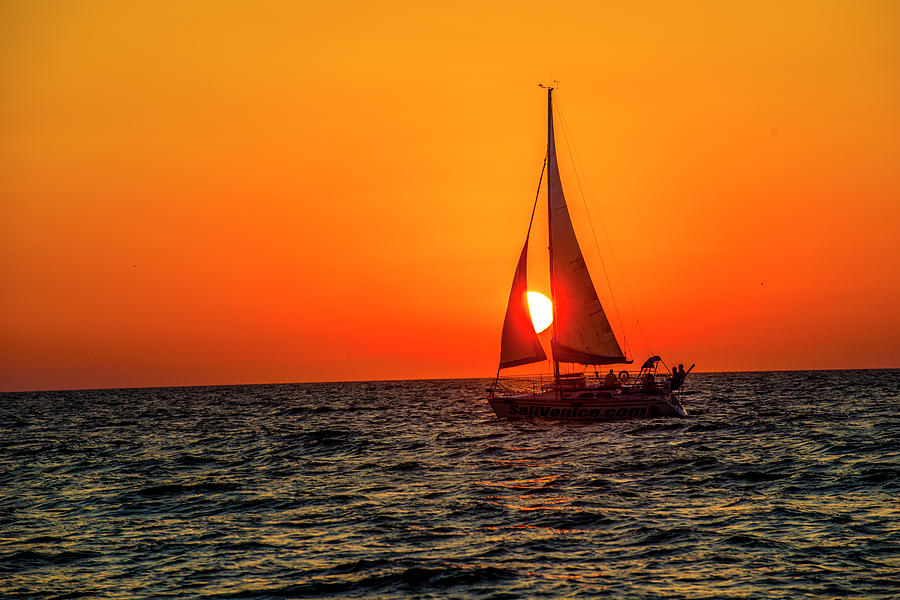Sunset Sail Photograph by Kevin Cable