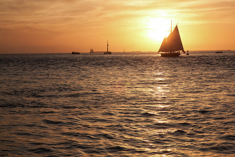 Sunset Sail Silhouette 2 Photograph by Rich Isaacman