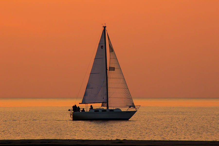 Sunset Photograph - Sunset Sail by Tammy Chesney