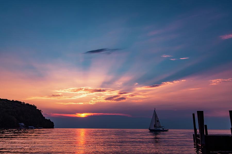 Sunset Sail Photograph by Terri Hart-Ellis