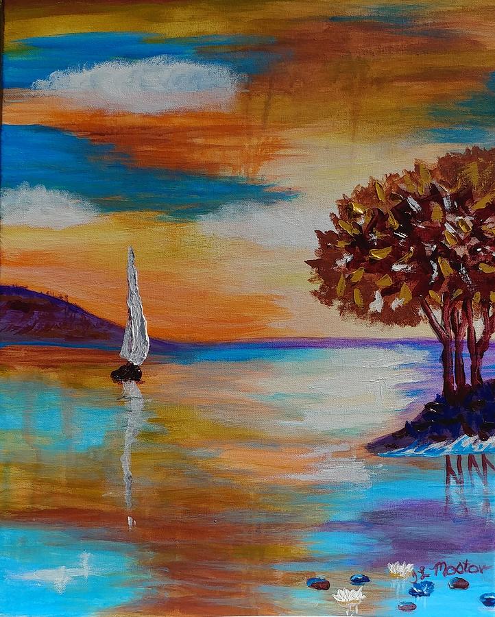 Sunset Sail Painting by Tina Mostov - Fine Art America